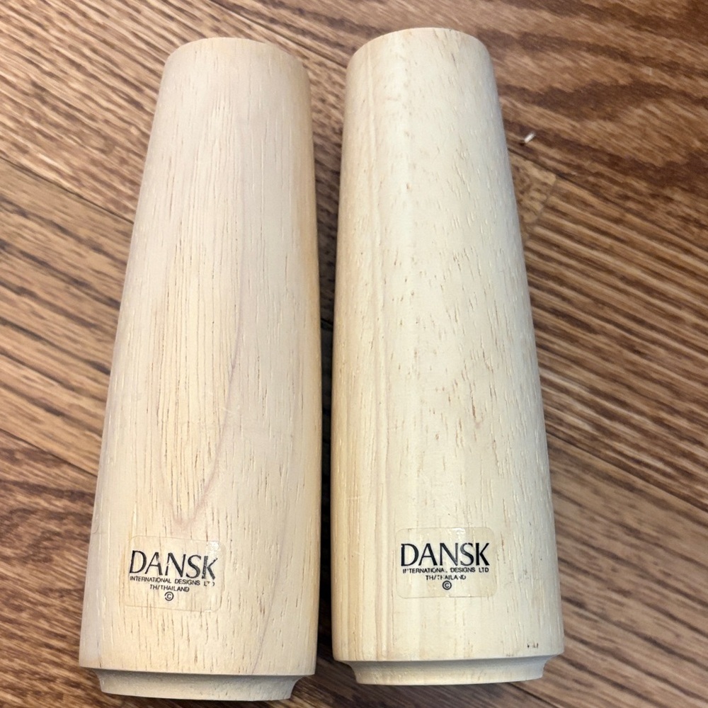 Dansk Beechwood Candlestick Holders set of 2
